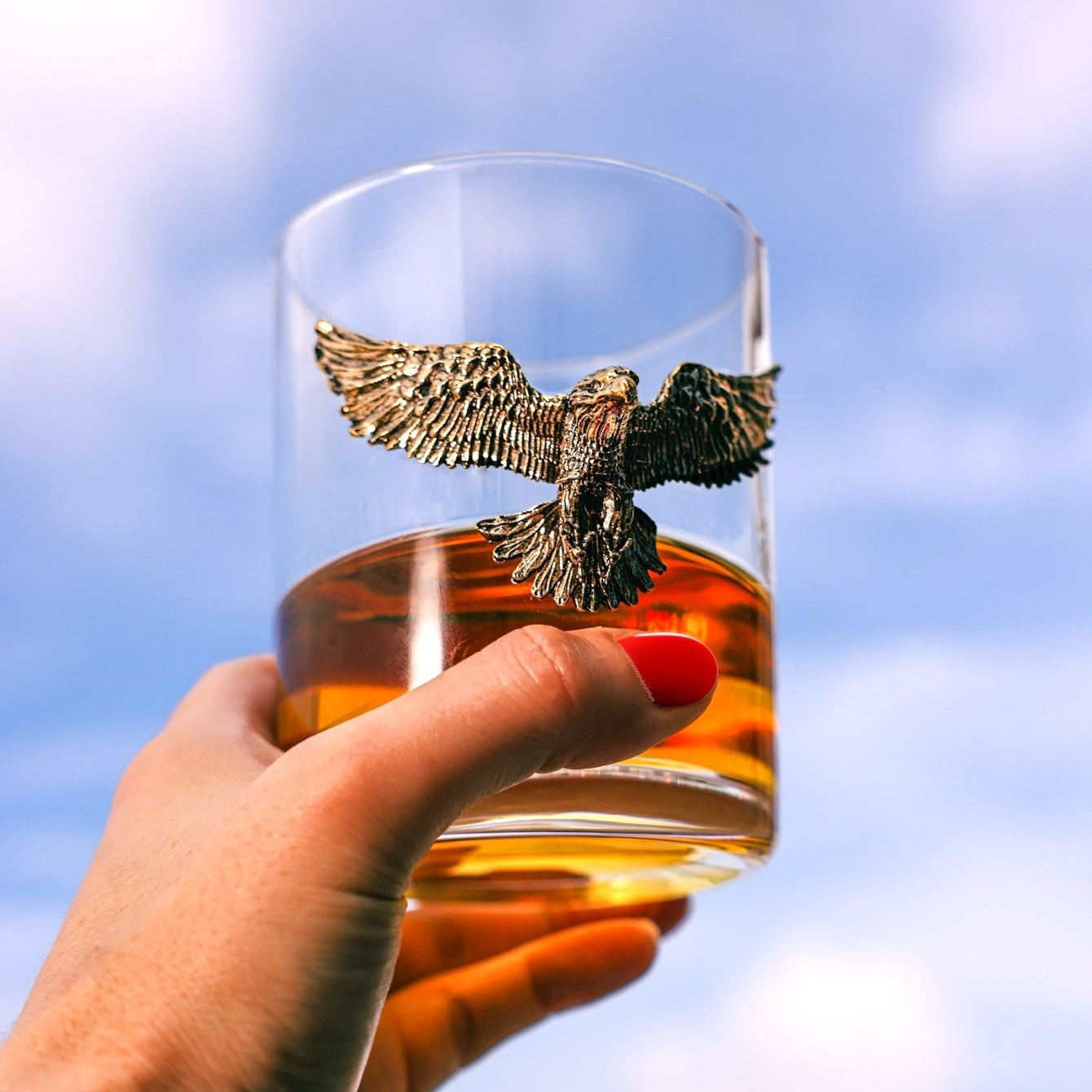 Gold Eagle Decanter & Whiskey Glass Set