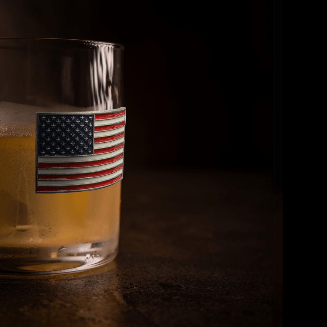 USA Flag Whiskey Glasses