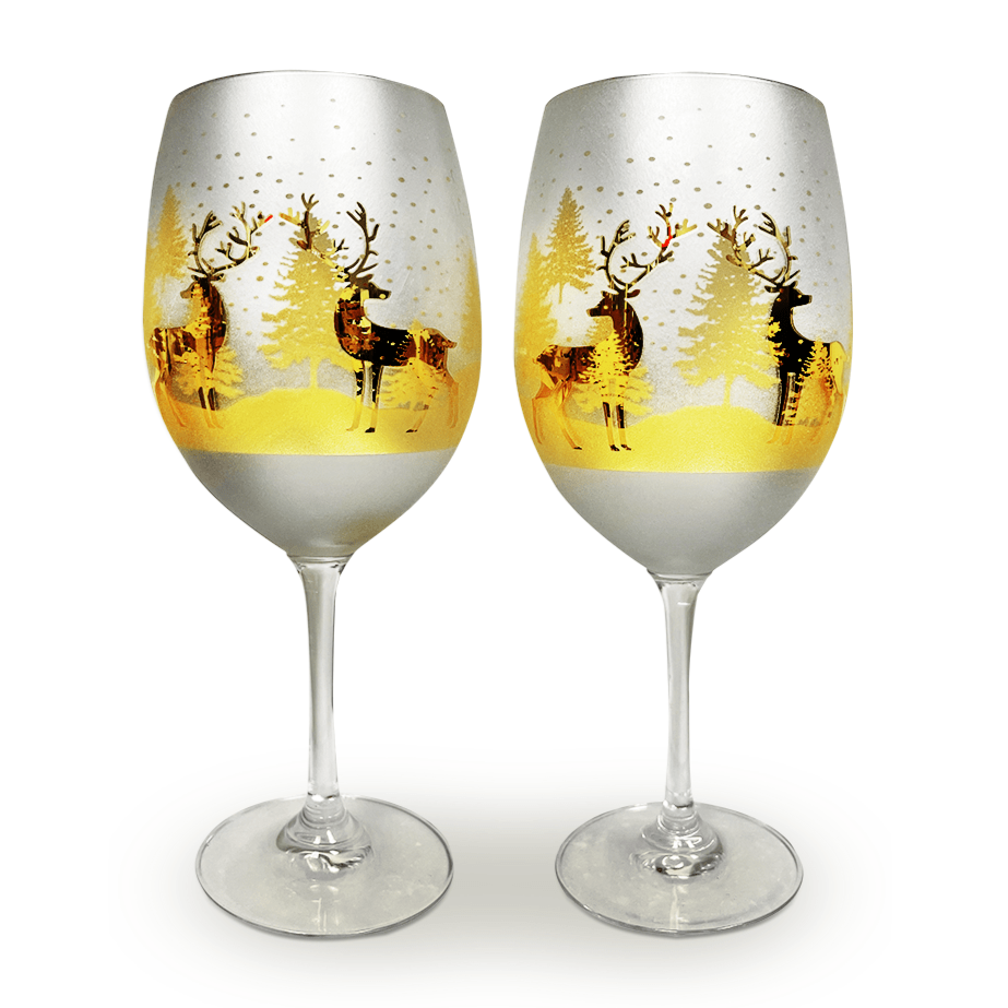 Twine Gilded Stemmed Wine Glass Set by Twine - 4 per case