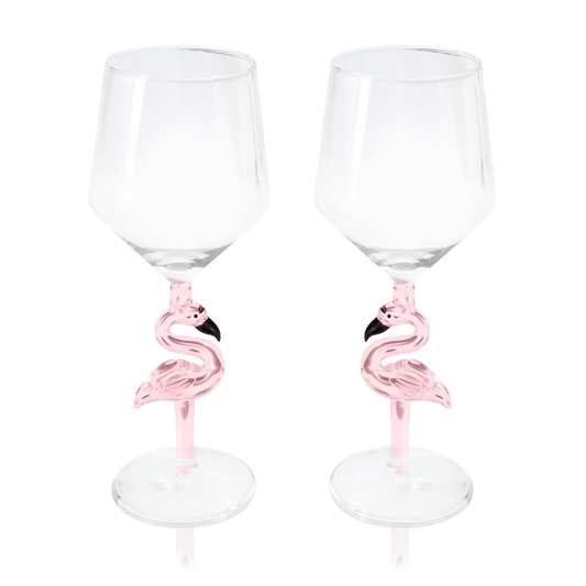 Figural Flamingo All Purpose Wine Glass