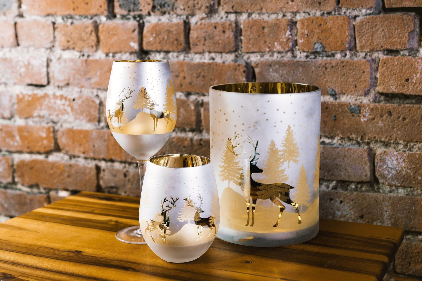 Wine Gifts | Christmas Wine Glasses | Christmas Bar | Winter Decor | Christmas Decor | Christmas Gift | Winter Candle
