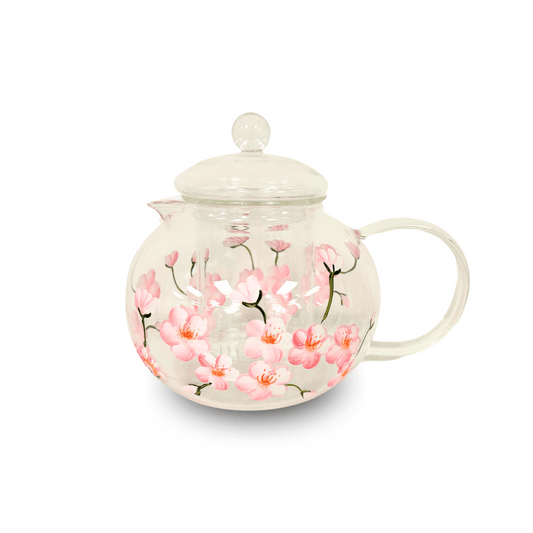 Painted Cherry Blossom Tea Pot