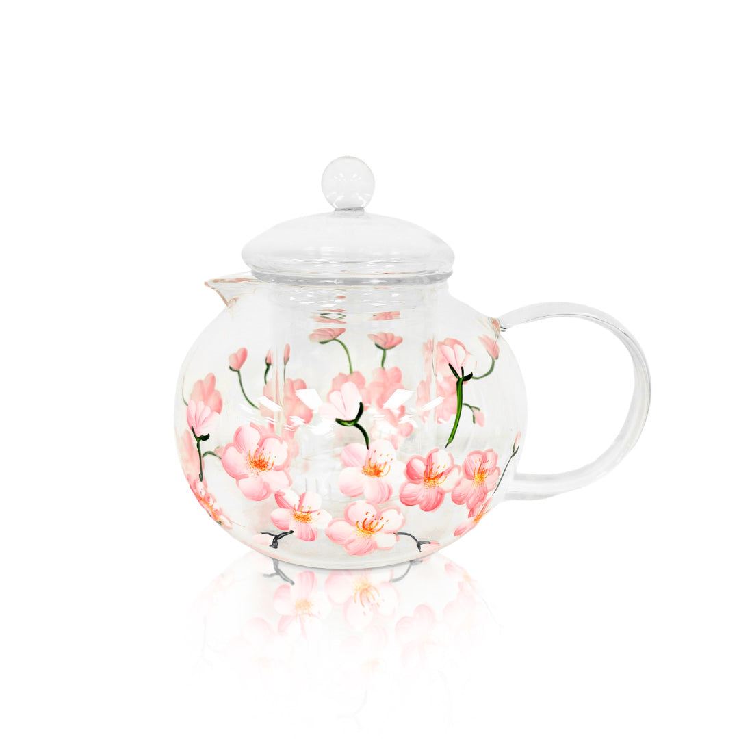 Painted Cherry Blossom Tea Pot