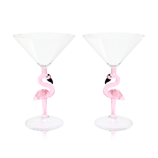 Figural Flamingo Martini