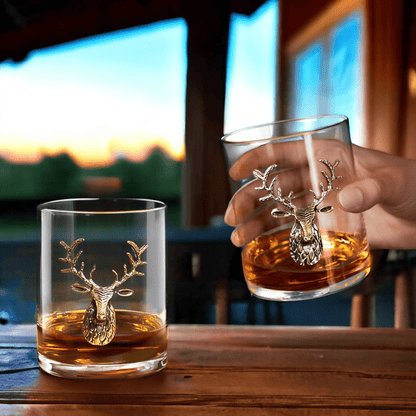 stag whiskey, stag glasses, stag whiskey glass set, stag whiskey glasses, stag glass set, gold whiskey glass, gold whiskey glasses