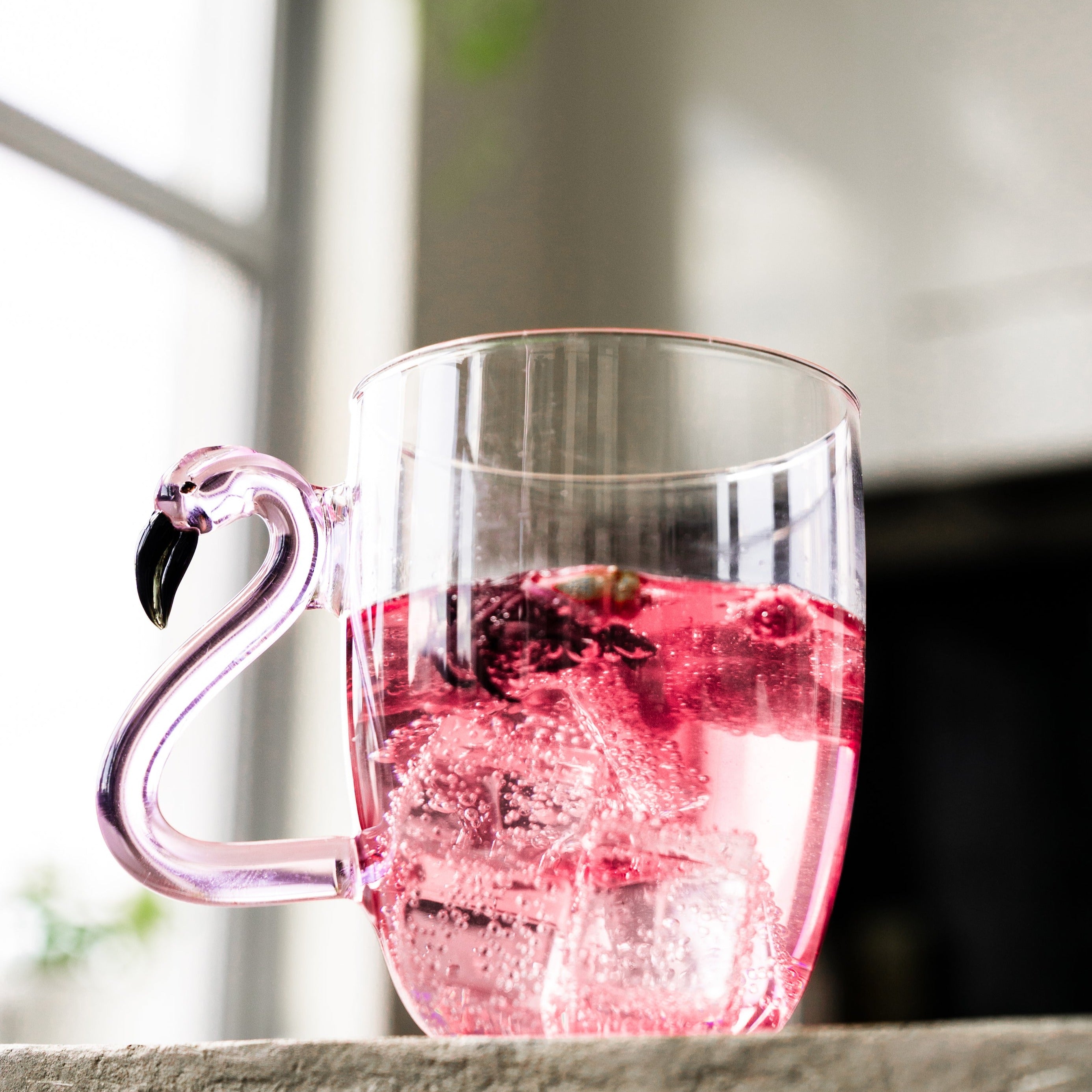 flamingo glass, flamingo glasses, flamingo glassware, flamingo glass cup, glass mug with handle, clear glass coffee mugs, glass mugs, glass coffee mugs, glass cup sets,