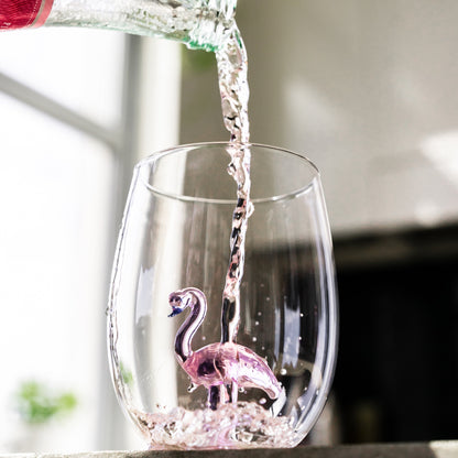 flamingo stemless wine glasses, flamingo glass, flamingo glasses, flamingo glassware, flamingo wine glass, flamingo glass cup, flamingo wine, wedding gift wine glasses, stemless wine glass gift box, engagement gift wine glasses