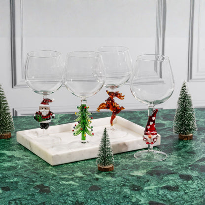 3D Christmas Tree Wine Glasses
