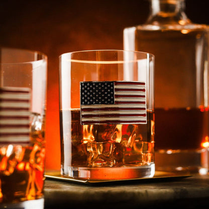 USA Flag Whiskey Glasses