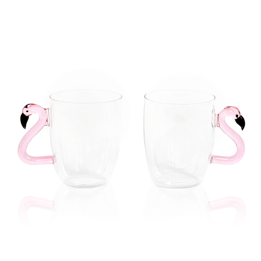 flamingo glass, flamingo glasses, flamingo glassware, flamingo glass cup, glass mug with handle, clear glass coffee mugs, glass mugs, glass coffee mugs, glass cup sets,