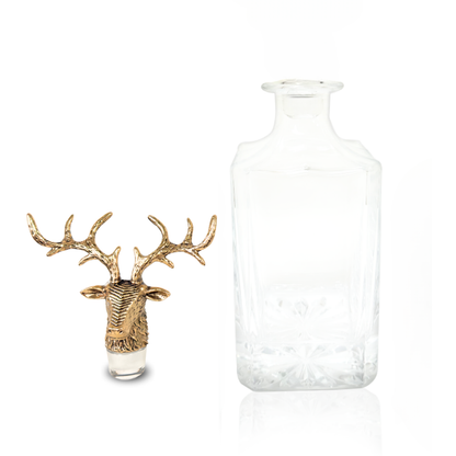 Gold Stag Deer Decanter