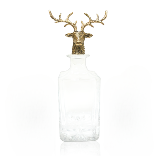 Gold Stag Deer Decanter