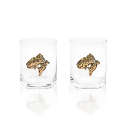 Gold Fish Whiskey Glasses