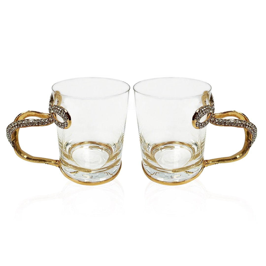 3D Jeweled Bowtie Handle Mugs