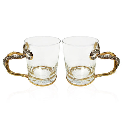 3D Jeweled Bowtie Handle Mugs