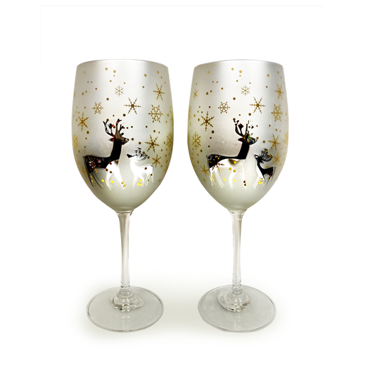 Thanksgiving Pumpkin Painted Wine Glasses  Thanksgiving Glassware – Jersey  Art Glass