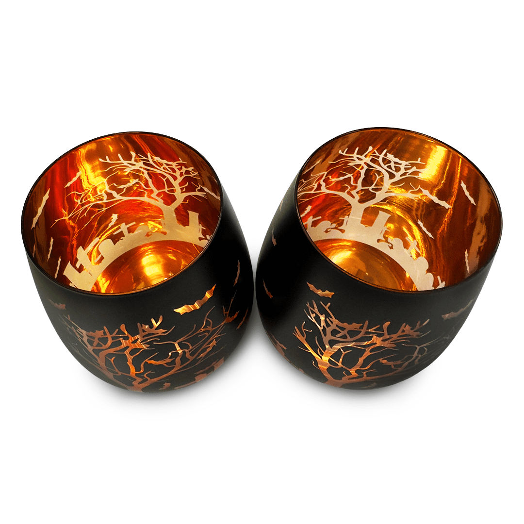 Black Halloween Stemless Glasses