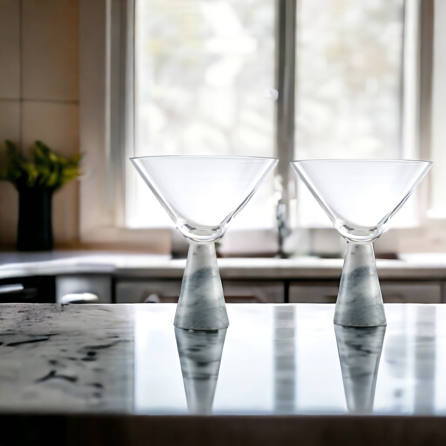 Marble Martini Glasses