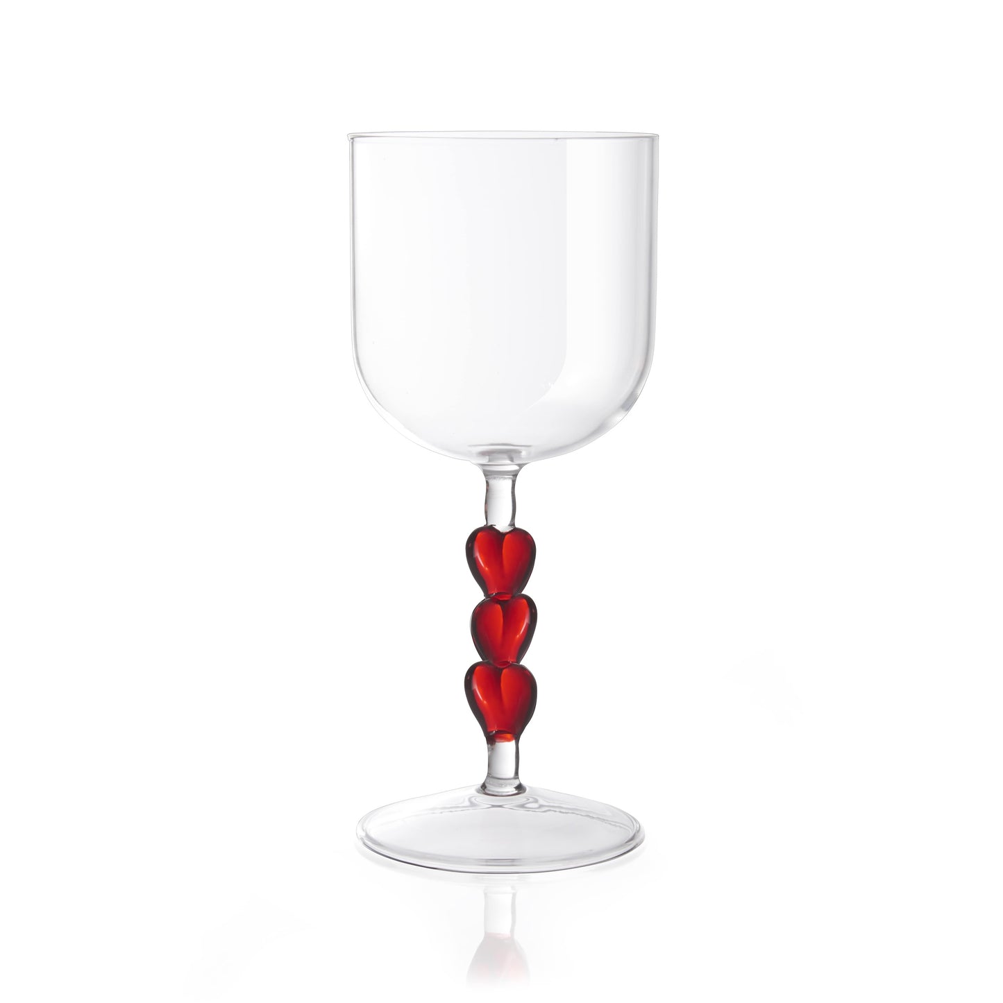 3d Red Heart Wine Glasses