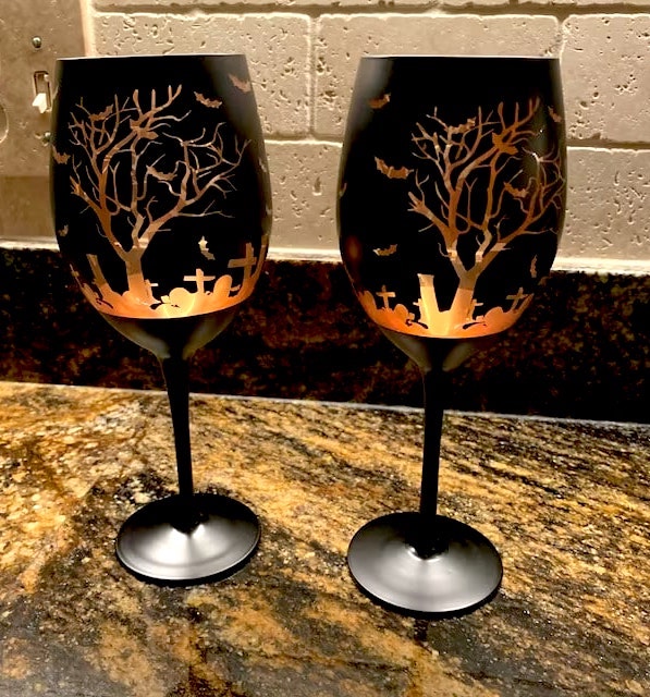 Halloween Wine Glasses, Halloween Barware