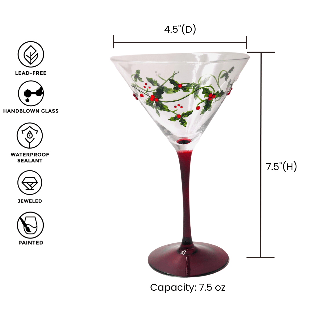Christmas Martini Glass