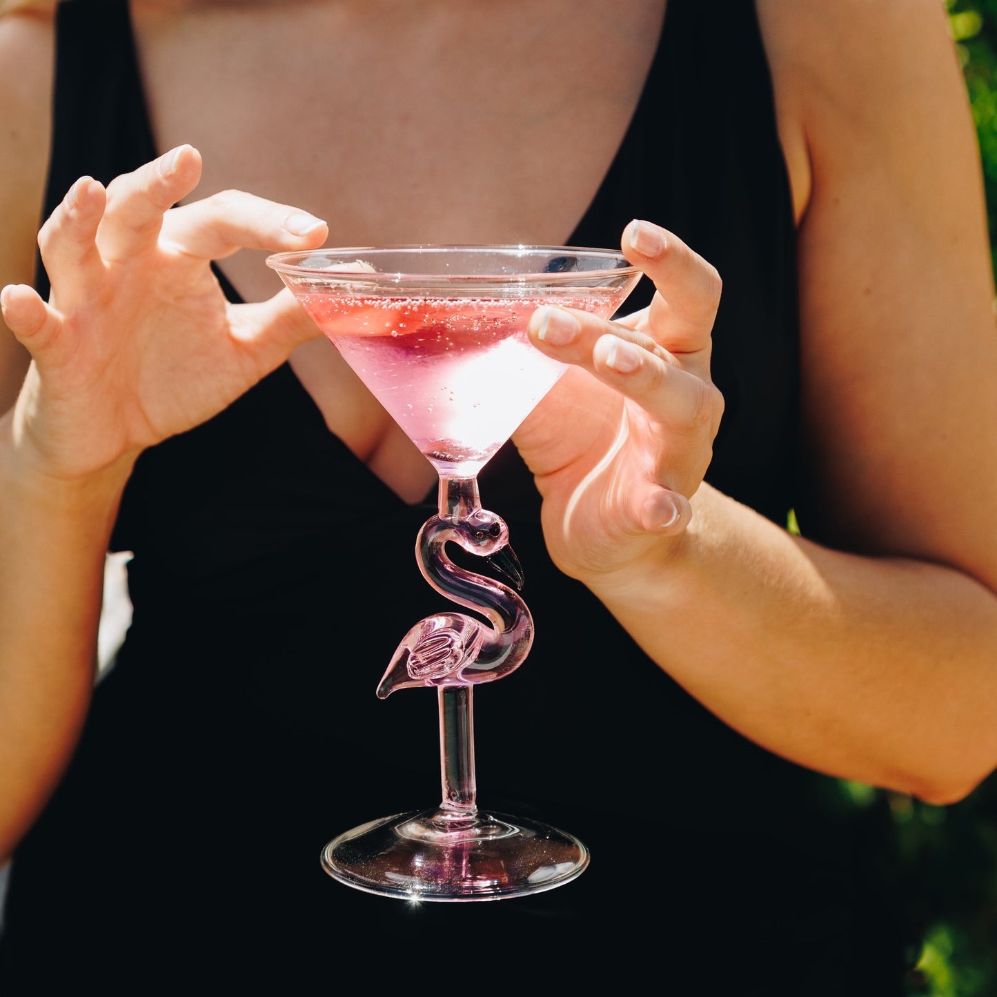 3D Flamingo Martini Glass