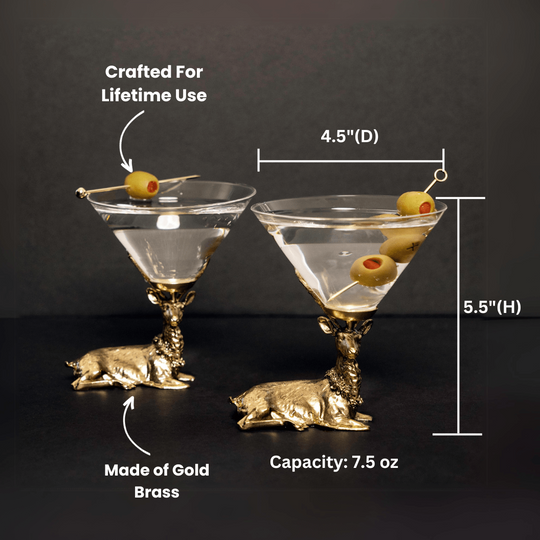 martini glass stag, martini glasses, Stag head glasses, Deer antler glasses, Deer head glasses, Stag design