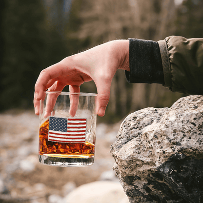 USA Flag Whiskey Glasses
