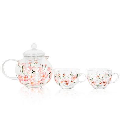 Cherry Blossom Teapot & Mugs Bundle