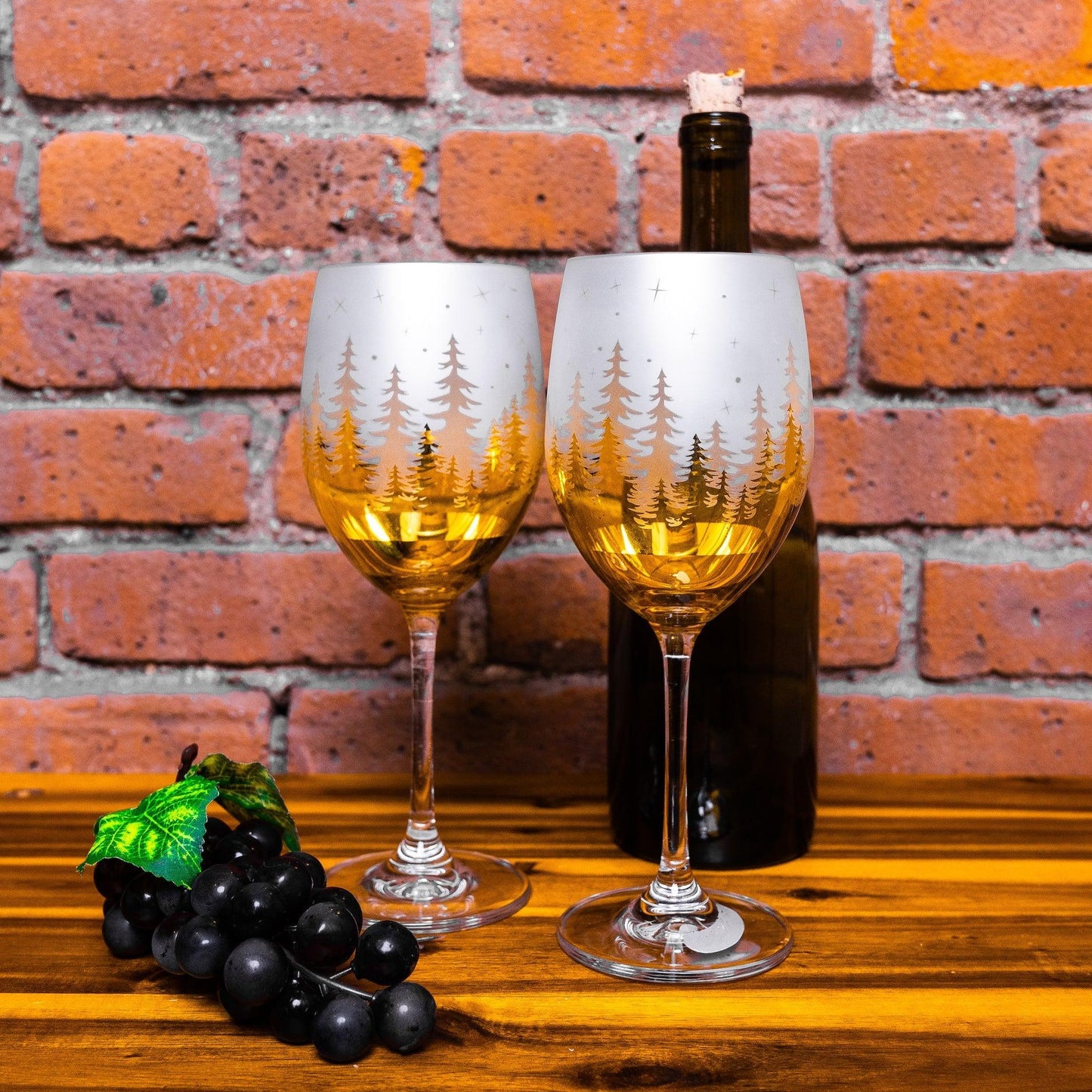 Gold & Silver Christmas Wine Glasses