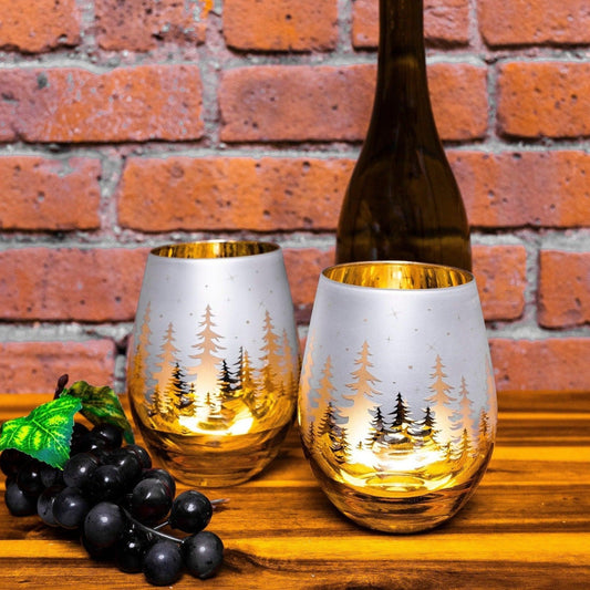 Unique Wine Glasses, 2 Hand Blown Glasses, Glass and Brass Wine Goblet,  Unique Goblet With Brass Cutout, One of a Kind Glass, Christmas Gift 