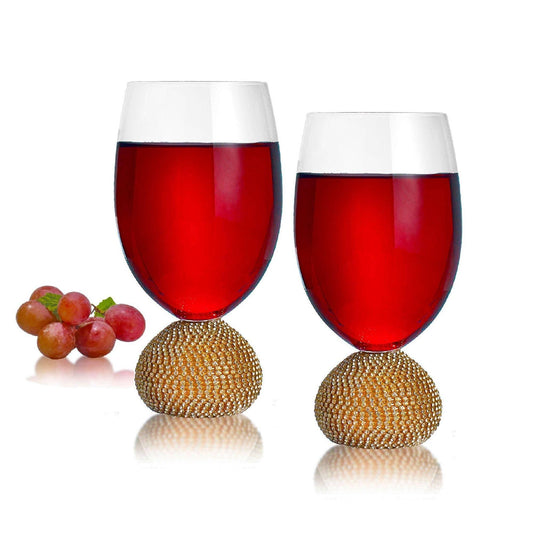Bling Wine Glasses (Set of 2) | Wine Set | Wine Glass | Cocktail Glasses | Wine Gifts | Mother's Day Gift | Gifts For Her