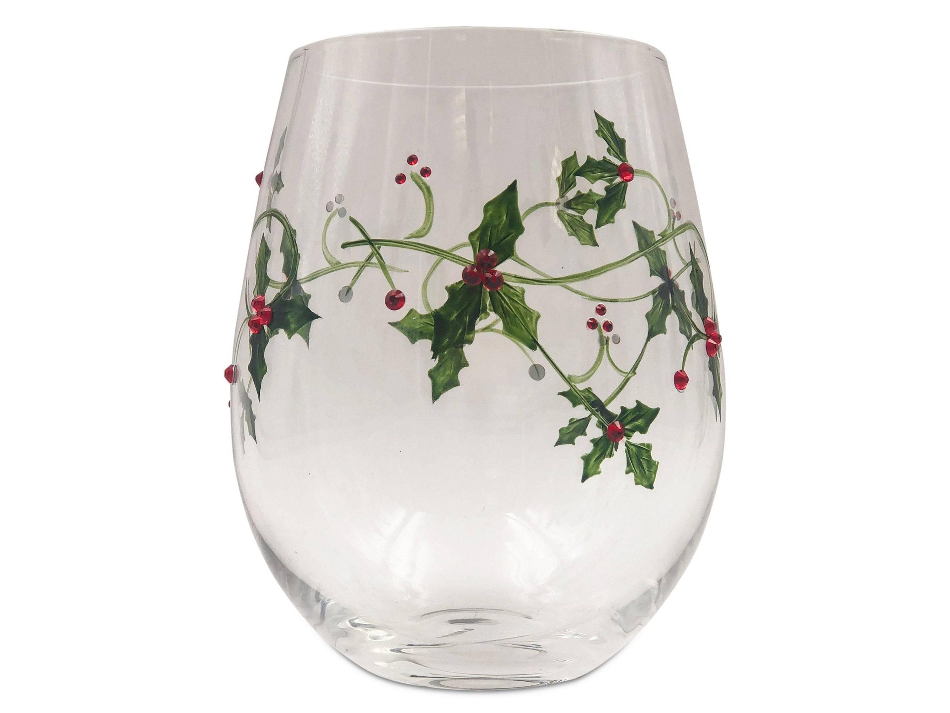 Shark Tank Holiday Holly Wine Glasses (2 Pack)