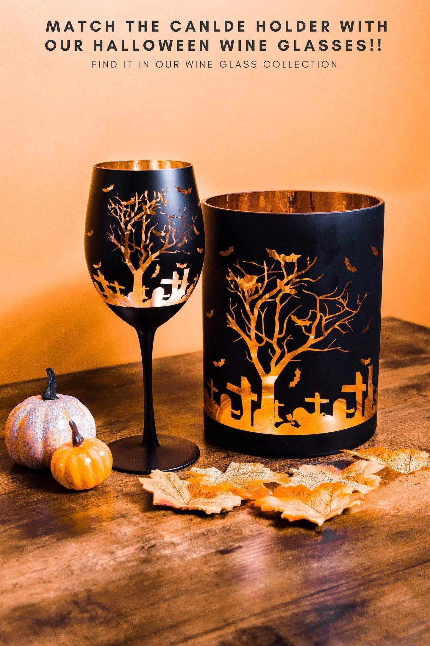 Halloween Candles | Halloween Candle Holder | Black Candle Holder | Glass Candle Holder | Halloween Decor | DIY Halloween Decor |