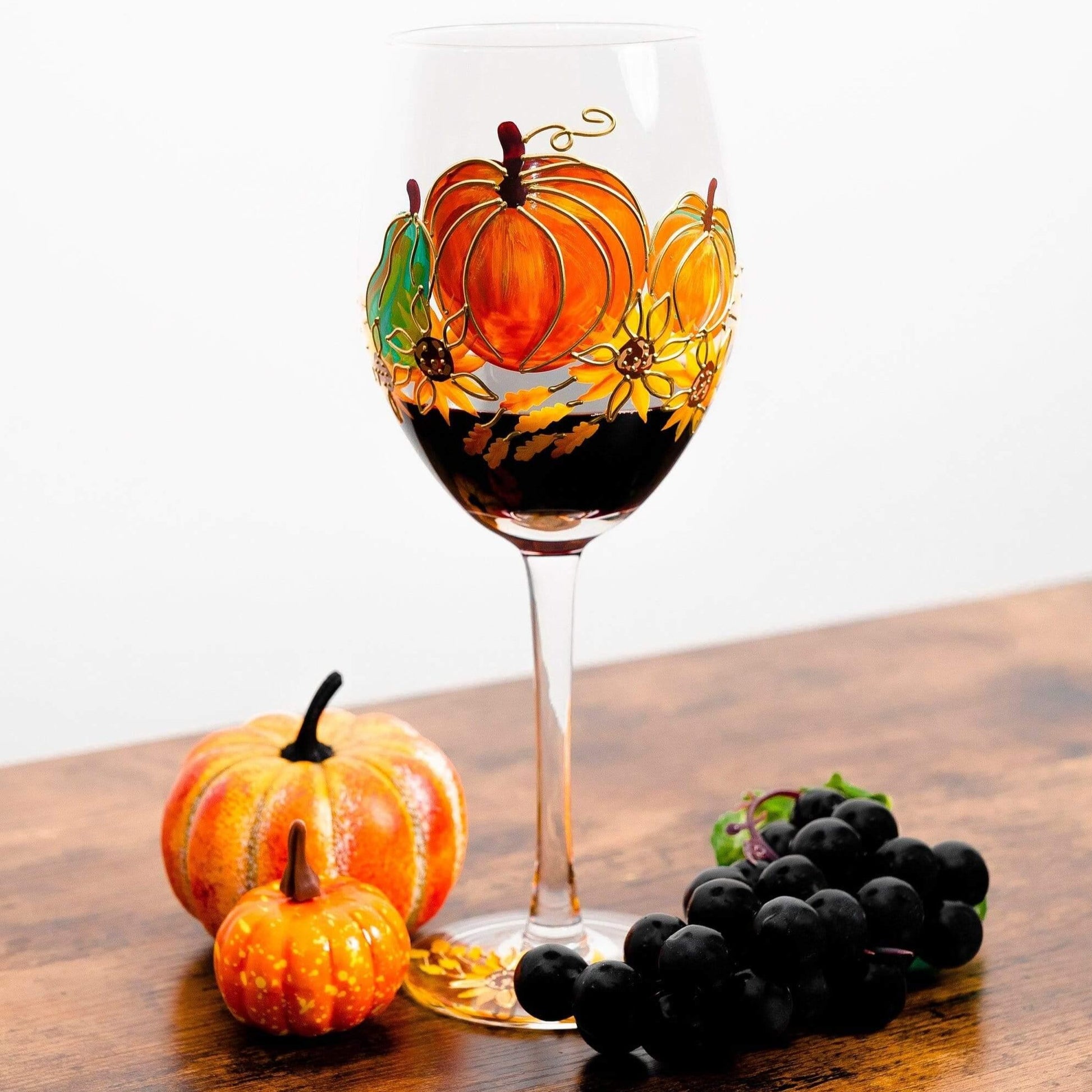 Modern Wine Glasses, Yellow Grape , Red Wine Glass, Large Wine