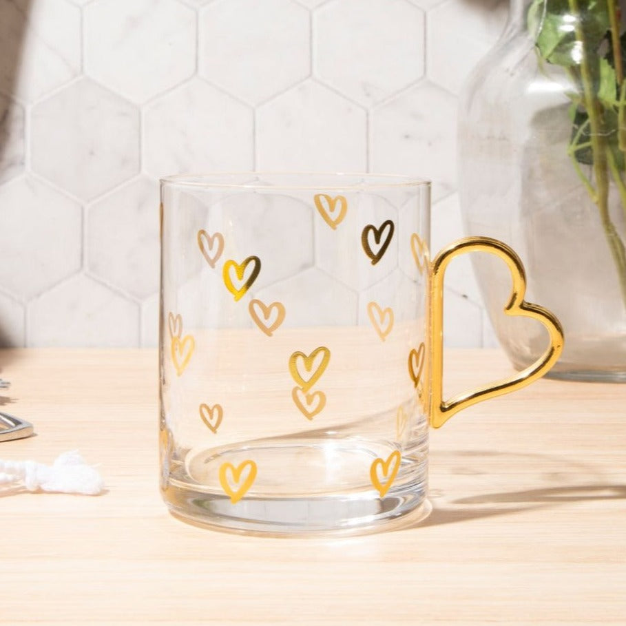 Glass Mugs, Glass Coffee Mug with Lid,Clear Glass Coffee Cups